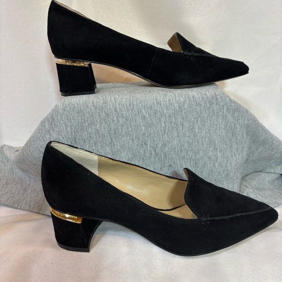 Enzo Angiolini Ep-Denna Black Slip-on Pointed Toe Block Heel Size 6 - Picture 1 of 10